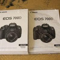 Canon eos 700D Pack manuali d'uso (n. 3 manuali)