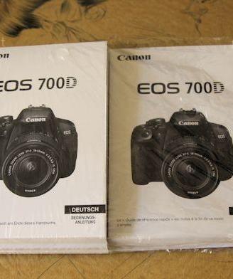 Canon eos 700D Pack manuali d'uso (n. 3 manuali)