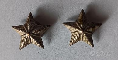 Coppia stellette militari in metallo