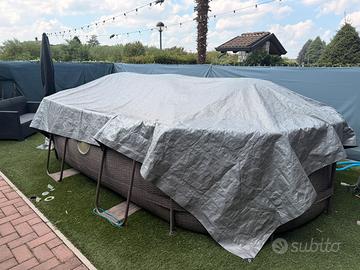 Bestway Piscina Ovale Stile Rattan