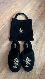 Pantofole velluto nero tg 40/41