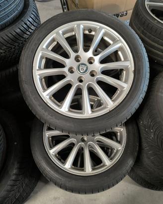4 cerchi ORIGINALI JAGUAR 17"+ Gomme Dunlop 225/4