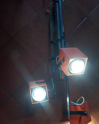 lampadario corallo anni 70 a faretti modulare