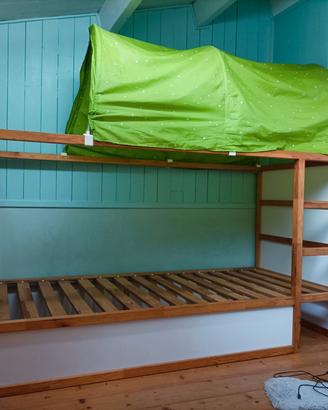 letto Ikea Kura in legno di pino