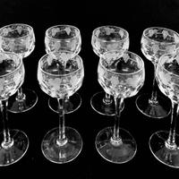 Set calici vino del reno cristallo Stuart England
