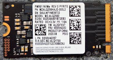 SSD M.2 NVMe Samsung 256GB – Formato 2242 (PM991)