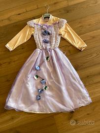 Vestito carnevale lungo da principessa tg.4-6 anni