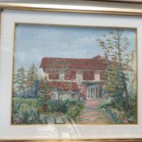 Quadro casa nel bosco