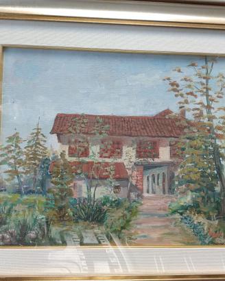 Quadro casa nel bosco