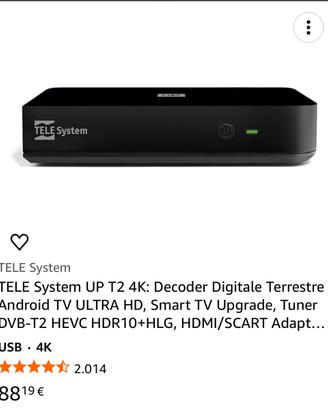 Decoder Tele Sistem vedi dati completi su foto