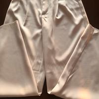 Pantaloni Donna beige estivi gamba larga taglia S