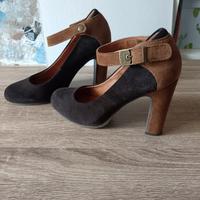 Decolletè con cinturino vera pelle 