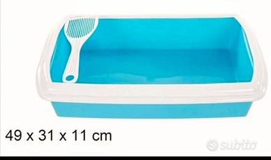 Lettiera gatto con paletta misura cm 49x31x11
