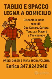 Taglio e spacco legna a domicilio