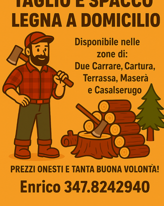 Taglio e spacco legna a domicilio