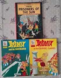 Tris fumetti inglese DeAgostini Asterix e Tintin 