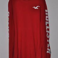 T-shirt maniche lunghe Hollister uomo M rossa