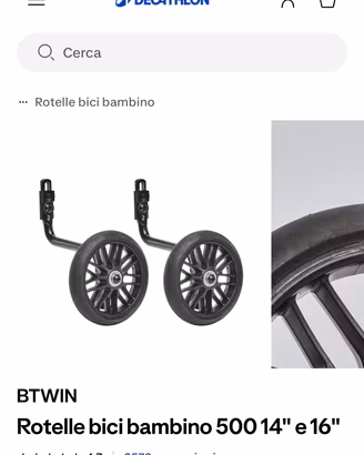 Rotelle per bicicletta decathlon