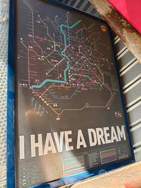 quadro con poster simpatico metropolitane Roma