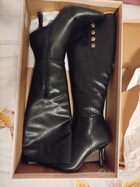 stivali neri al ginocchio mis 38 