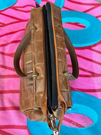 Borsa in pelle marrone