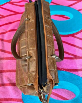Borsa in pelle marrone