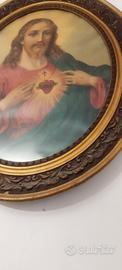 Antico Quadro Sacro Cuore di Gesù '900
