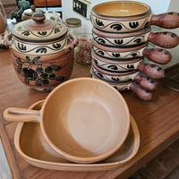 set in terracotta più teglie e cont. Verginiano