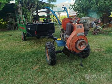 Motocoltivatore con rimorchio