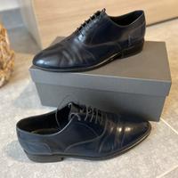 Scarpe blu eleganti da uomo in vero cuoio