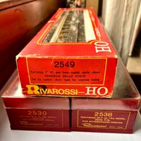Rivarossi HO carrozze fs anni 70 treni rapidi