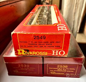 Rivarossi HO carrozze fs anni 70 treni rapidi