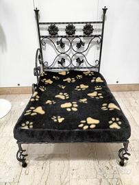 LETTO IN FERRO BATTUTO X CANE STUPENDO ROBUSTO 