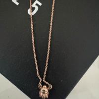 Collana argento placcata oro rosa Buddha
