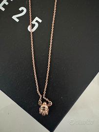 Collana argento placcata oro rosa Buddha