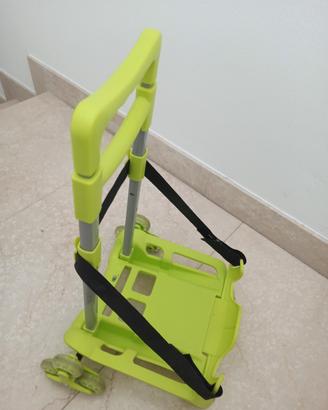 Trolley pieghevole carrelino porta zaino tre ruote