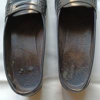 Scarpe in pelle donna n.38 blu notte suola Vibram