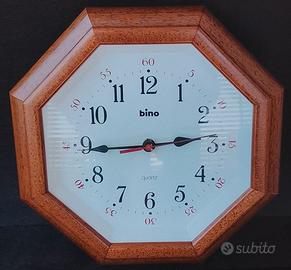 Orologio Bino in legno anni 80