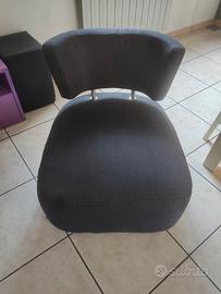 poltrona d arredo nera 