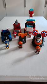 Paw Patrol n. 5 personaggi + n. 5 mezzi perfetti