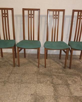 Sedie in legno per sala da pranzo o cucina anni 90
