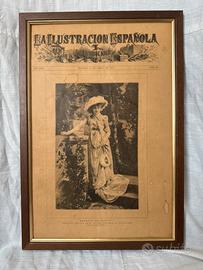 Stampa xilografia rivista moda epoca 1885