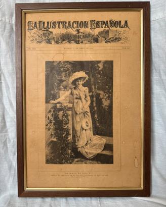 Stampa xilografia rivista moda epoca 1885