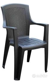 Sedia poltrona Eden rattan antracite SOLO 1 SEDIA