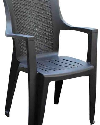 Sedia poltrona Eden rattan antracite SOLO 1 SEDIA
