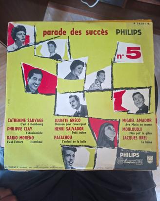 Raro vinile 10pol, "Parade des succès n° 5", 1955
