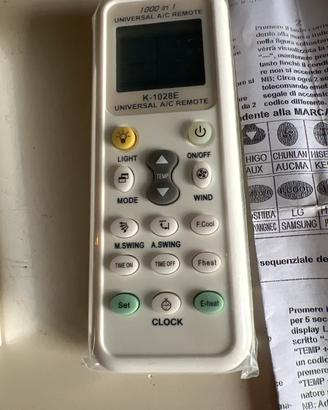 Telecomando universale per condizionatore