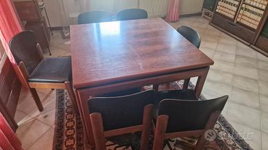Set tavolo con 6 sedie scarpa cassina