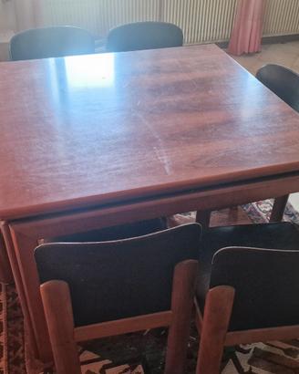 Set tavolo con 6 sedie scarpa cassina