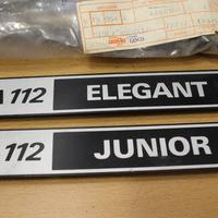 Targhetta Autobianchi Lancia A112 Elegant e Junior
